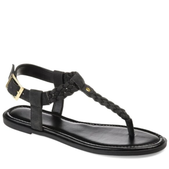 Genevive T-Strap Sandals in faux leather - Picture 1 of 6